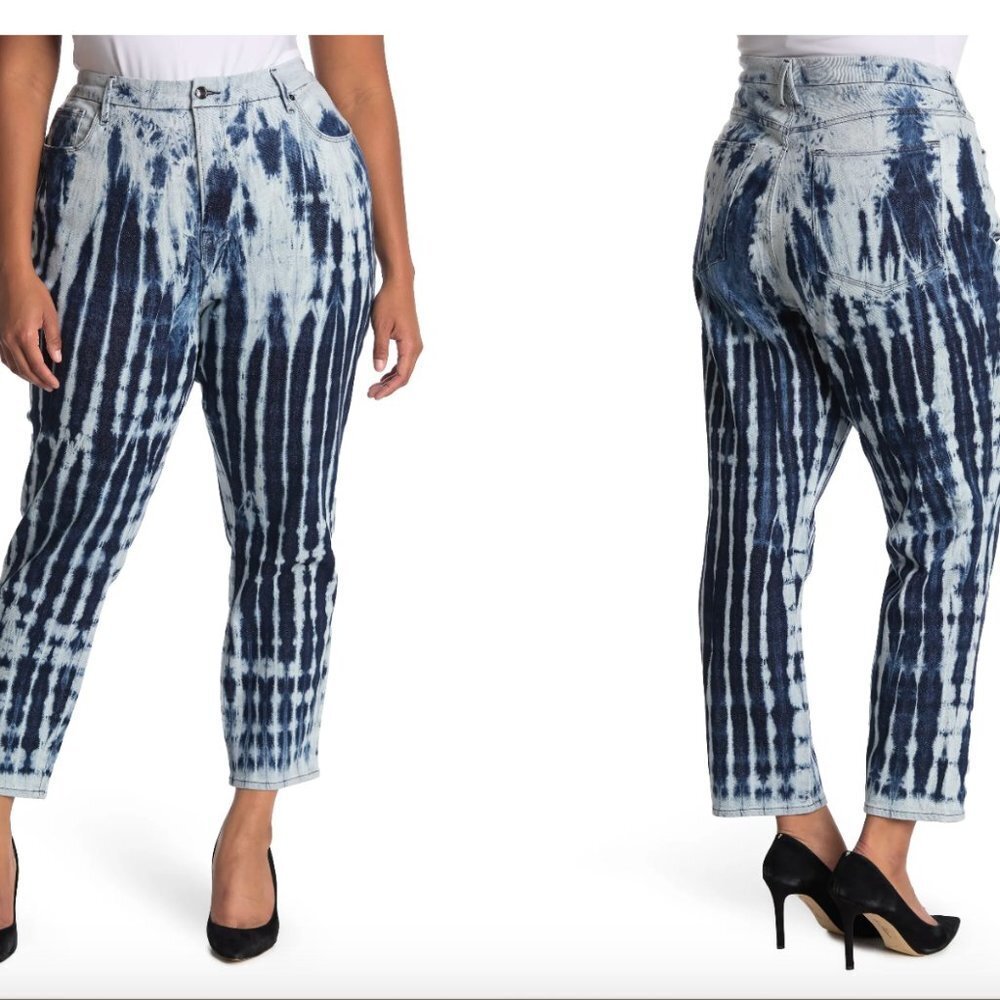 GOOD AMERICAN Good Vintage Shibori Jeans